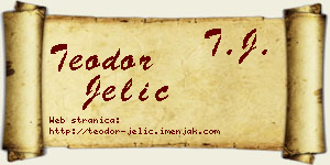 Teodor Jelić vizit kartica